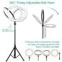 10 Selfie Ring Light - LED Ring Light with Tripod Stand, Adjustable Phone Ring Light Compatible with iOS & Android Phones for Live Video, Makeup, Photography and Vlog Creation