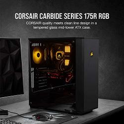 Corsair Carbide Series 175R RGB Tempered Glass Mid-Tower ATX Gaming Case - Black
