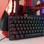 PICTEK TKL Mechanical Gaming Keyboard, RGB LED Rainbow Backlit 60% keyboard with Blue Switches, 27 LED Lighting Modes 87 Keys Keyboard, 100% Anti-Ghosting Tenkeyless Keyboard for Windows PC/MAC Games