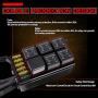 6 Gang Switch Panel, OFFROADTOWN Electronic Relay System with Circuit Control Box Waterproof Fuse Relay Box Wiring Harness Label Stickers for Car Truck Marine Boat ATV UTV