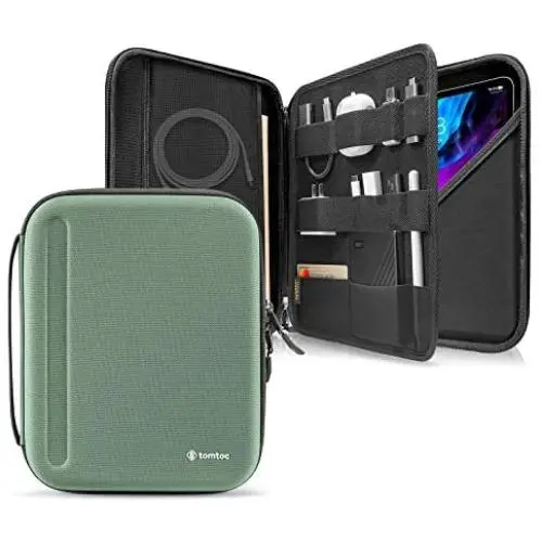 tomtoc Portfolio Case for iPad Pro 12.9-inch 2018 & 2020, Protective Sleeve with Accessories Pocket, Carrying Storage Bag for iPad Pencil/Adapter/Hubs/Cables/ Magic Keyboard Fit Surface Pro 12.3 tomtoc Portfolio Case for iPad Pro 12.9-inch 2018 & 2020, Protective Sleeve with Accessories Pocket, Carrying Storage Bag for iPad Pencil/Adapter/Hubs/Cables/ Magic Keyboard Fit Surface Pro 12.3