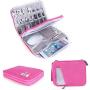 Universal Electronics Accessories Organizer, Waterproof Portable Cable Organizer Bag,Travel Gear Carry Bag for Cables (L, Black) (Pink, L)