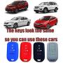 KOSMIQ 2Pcs Smart Key Fob Skin Cover Case Jakcet Shell Bag Protector for 2020 2019 2018 2017 2016 2015 Honda Accord Civic CR-V CRV Pilot EX-L Touring Premium Black Purple (Black+LightGray)