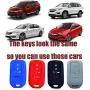 Key Fob Cover 2Pcs KOSMIQ Silicone Smart Car Key Case Protector for 2018 2017 2016 2015 Honda Accord Civic CR-V CRV Pilot EX-L(Red Pink) Key Fob Cover 2Pcs KOSMIQ Silicone Smart Car Key Case Protector for 2018 2017 2016 2015 Honda Accord Civic CR-V CRV Pilot EX-L(Red Pink)