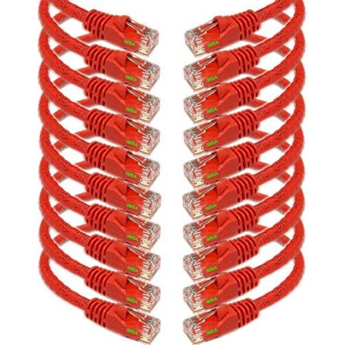 iMBAPrice - 3ft Cat5e Network Ethernet Patch Cable (10 Pack) - Red