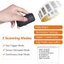 Tera Mini Wireless Barcode Scanner Compatible with Bluetooth, Printed Digital 1D 2D QR Barcode Reader Scanner Portable for PC, Laptop, Smartphone and Tablet with Vibration Alert Function
