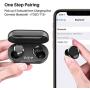 TOZO T12 Wireless Earbuds Bluetooth Headphones Premium Fidelity Sound Quality Wireless Charging Case Digital LED Intelligence Display IPX8 Waterproof Earphones Built-in Mic Headset for Sport Black
