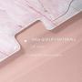 MoKo Laptop Sleeve Case Fits MacBook 12 Inch, Surface 3 10.8, PU Leather Protective Notebook Case Bag with Document Pocket and Built-in Card Slot - Pink Gray Marble