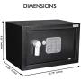 Home and Office Electronic Safe Box with Keypad & Keys, Money Lock Boxes, Safety Boxes for Home, Office, Hotel Rooms,Business, Jewelry, Gun, Cash, Steel Alloy Drop Safe 9.85 x 13.75 x 9.85 inches