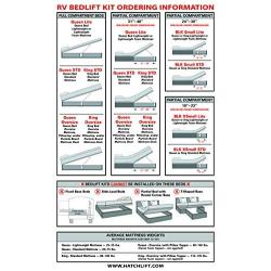 Hatchlift Products RV Bedlift Kit - Queen – Standard Mattress
