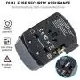 International Travel Adapter, Worldwide Travel Charger with 4 USB Ports Power Converters for EU, UK, US, USA, AU, Europe & Asia, All-in-one Universal Wall Plug Multi-Outlets Electrical Adaptor