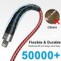 iPhone Charger, iCrius [Apple MFi Certified] 6Ft Led Light Up Lightning Cable USB Fast Charger Syncing Cord Compatible with iPhone 11 Pro Max XS XR X 8 7 6 Plus SE iPad(Red)