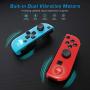 KDD Joy-Pad Controller Compatable with Nintendo Switch (L/R) Joy Controller Replacement - Neon Red/Neon Blue