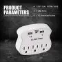 Surge Protector USB Wall Mount- Multi Plug Outlet Expander Surge Protector Wall Mount with 2 USB Charging Ports for Home/School/Office