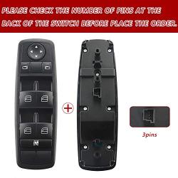 2518200110 Driver Side Power Master Window Switch Compatible for M-B GL320 GL350 GL450 GL550 ML320 ML350 ML450 ML500 ML550 ML63 AMG R320 R350 R500 R63 AMG Replace OE# 2518300090