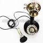Contemporary Style Beautiful Table Decoor Candel Stick Phones Black & Silver Finish