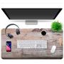 Multipurpose Office Desk Pad and Computer Desk Mat - Waterproof Office Desk Mat and Desk Blotter Pad - Home Office Accessories (Large (35.5'' x 17.5'') (Barnwood Brown)