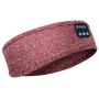 Sleep Headphones Bluetooth Headband,Upgrage Soft Sleeping Wireless Music Sport Headbands, Long Time Play Sleeping Headsets with Built in Speakers Perfect for Workout, Running, Yoga (Wine Red)