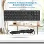 Wireless Keyboard and Mouse Combo, WisFox 2.4G Full-Size Wireless Keyboard Mouse Combo, USB Keyboard Silent Ergonomic Mouse and Keyboard for PC Laptop Desktop Windows (Black)
