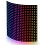BTF-LIGHTING WS2812B RGB 2427SMD Individually Addressable Digital 22x22 484 Pixels 6.3in x 6.3in LED Matrix Flexible FPCB Dream Full Color Works with K-1000C Controller Image Video Text Display DC5V