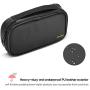 ProCase Travel Electronics Cable Organizer Bag, Double Layer Thicken Portable Gadget Accessories Multifunction Carrying Case Pouch for Cords USB SD Memory Cards Earphones Power Bank Hard Drive –Black