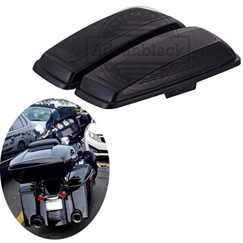 Moto Onfire Saddlebag Speaker Lids, Dual 6x9 inch, Vivid/Glossy Black, Audio Lid Fit for 2014 2015 2016 2017 2018 2019 2020 Harley Touring Road Glide, Street Glide Special