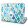 KECC Laptop Case Compatible with Old MacBook Pro 13'' Retina (-2015) Plastic Case Hard Shell Cover A1502 / A1425 (Leaf - Green Blue)
