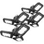 Brobantle 4 Pack LED Garage Light, 80W Garage Light 8000LM Deformable Garage Ceiling Lights 6500K Powerful Garage Lights LED Three-Leaf Light for E26 E27 Basement