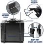 Mount-It! Under Desk CPU Mount with Adjustable Straps, Computer Tower Holder with Sliding Track and 360 Degree Swivel, 22 Lb Capacity, Black