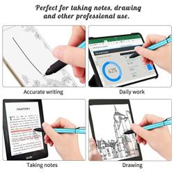 Digiroot Universal Stylus,[2-in-1] Disc Stylus Pen Touch Screen Pens for All Touch Screens Cell Phones, iPad, Tablets, Laptops with 9 Replacement Tips(6 Discs, 3 Fiber Tips Included) - (Blue)