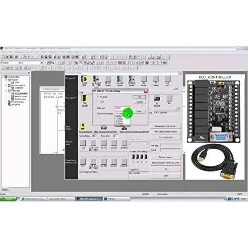 PLC Ladder Logic Starter Kit 20 I/O With Software, Power Adapter, Programming Interface USB, Win10