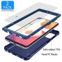 Designed for Galaxy A51 Case,ORETech Samsung A51 Cover with [2 x Tempered Glass Screen Protector] 360° Full Body Hard PC Soft TPU Silicone Edge Heavy Duty Protective Case for Samsung A51 4G 6.5'' Blue