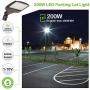 LED Parking Lot Lighting 200W, 27000LM (135LM/W) 5000K Daylight LED Parking Lot Lights with Dusk to Dawn Photocell,[750W HPS Equiv.] Adjustable LED Shoebox Area Light, Slip Fitter Mount