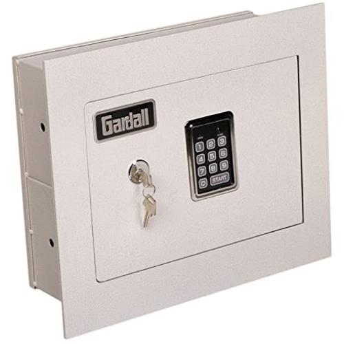 Gardall WS1317-T-EK 6'' Concealed Wall Safe with Single Key and Electronic Lock, Tan