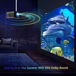 Mini Video Projector | 1080P HD and 170'' Supported HD Lux Home Video Projector | Portable Movie Projector Compatible with HDMI AV USB Micro SD TV Stick (Projector)