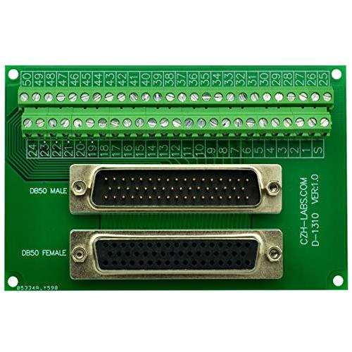 CZH-LABS DSUB DB50 Male/Female Header Breakout Board, D-SUB Breakout Moudle.