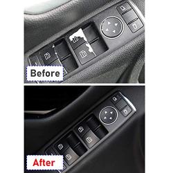 Jaronx 2PCS Driver Window Switch Button Covers for Mercedes Benz,Power Window Master Switch Repair Button Caps Button for C-Class W204 C230 C280 C300 C350,E-Class W212,GLK-Class GLK350 (Not for 2013+)