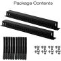 Lancher 2-Pack 19 Inch 1U Cable Management Horizontal Cable Rack Mount Manager with mounting Screws for Service Rack Cabinet 24 Slot Finger Duct with Cover