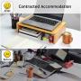 Amada 16 inch Computer Monitor Riser Stand - Bamboo Desk & Tabletop Organizer for Home and Office Monitor Mount Computer Laptop Cellphone Printer Stand-AMBMS03