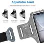 JETech Cell Phone Armband Case for iPhone SE(2020)/11/11 Pro/XR/XS/X/8 Plus/7 Plus/8/7/6s/6, Galaxy S10/S9/S9+, Adjustable Band, w/Key Holder and Card Slot, for Running, Walking, Hiking, Grey