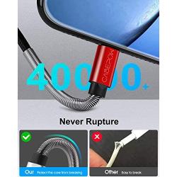 iPhone Charger Cable 3ft for MFi Certified, Cabepow 3 Foot Lightning Cable Fast Charging Cord 3 Feet for iPhone 11/11 Pro /11 Pro Max/XS/XS Max/XR/X/8/8 Plus/7/6/5/SE [2 Pack]-Red