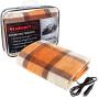 Stalwart 75-BP1011 Electric Blanket-Heated 12V Polar Fleece Travel Throw for Car, Truck & RV-for Cold Weather, Tailgating & Emergency Kit (Orange)