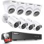 ANNKE Surveillance Camera System 8CH 5MP Lite H.265+ DVR with (8) HD 1080P Outdoor Weatherproof CCTV Security Camera System, 1TB Surveillance Hard Drive, Email Alert with Snapshots-S300