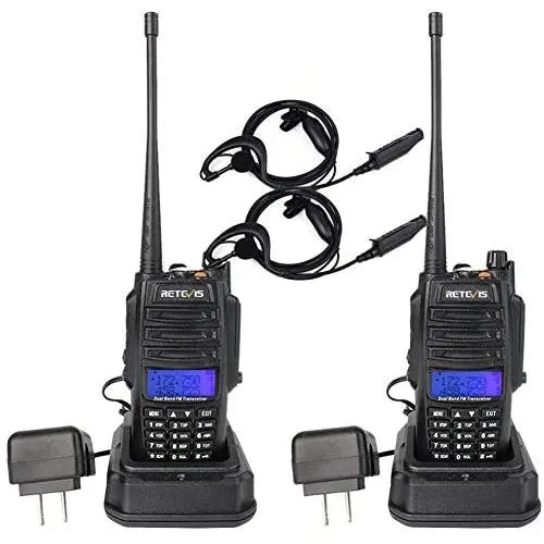Retevis RT6 Waterproof 2 Way Radio Long Range,High Power Walkie Talkies for Adults, Dual Band 128 CH LCD Outdoor with Earpiece (2 Pack) Retevis RT6 Waterproof 2 Way Radio Long Range,High Power Walkie Talkies for Adults, Dual Band 128 CH LCD Outdoor with Earpiece (2 Pack)