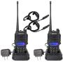 Retevis RT6 Waterproof 2 Way Radio Long Range,High Power Walkie Talkies for Adults, Dual Band 128 CH LCD Outdoor with Earpiece (2 Pack)