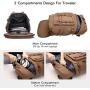 WITZMAN Travel Backpack for Men Women Canvas Backpack Carry on Luggage Rucksack Convertible Duffel Bag Large (A568 Brown)