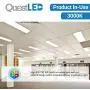 1x4 LED Panel Edge-Lit Slim (4 Pack) 3000k, 40W, 12x48-Inch, Flush Drop Ceiling Light for Home, Office - Slim, Energy Efficient LED Lighting Fixtures - 0-10V Dimmable Panel