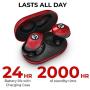 Raycon E25 Everyday Wireless Earbuds Bluetooth Headphones - Bluetooth 5.0 Bluetooth Earbuds Stereo Sound in-Ear Bluetooth Headset True Wireless Earbuds 24 Hours Playtime and Built-in Microphone Red
