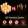 Antizer Flameless Candles Led Candles Pack of 9 (H 4'' 5'' 6'' 7'' 8'' 9'' x D 2.2'') Ivory Real Wax Battery Candles with Remote Timer