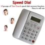 JeKaVis Desk Corded Phone, Landline Phone for Home Office with Speakerphone Speed Dial and LCD Display Function (White)